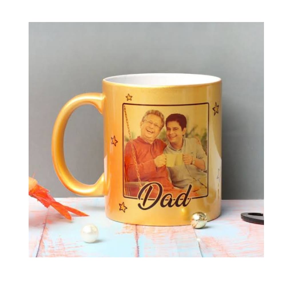 gold mug dad print